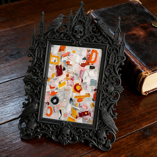 Chic Gothic Dark-style Photo Frame | Gothic Vintage Camera Shop Decor, Photo Ornament, Wall/Table Dual-use, Nostalgic Waterproof Frame
