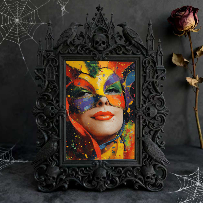 Must-have Gothic Dark-style Photo Frame | Horror Themed Bakery Counter Decor, Photo Ornament, Wall-mountable & Tabletop, Food-safe Waterproo