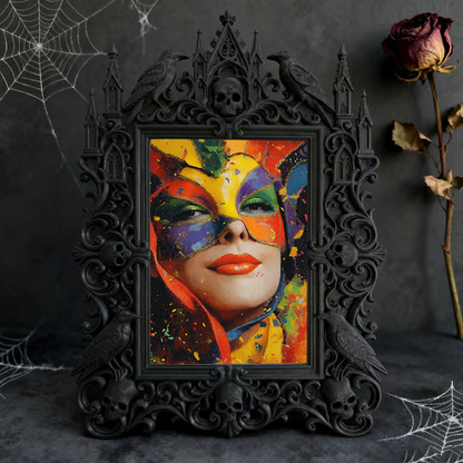 Must-have Gothic Dark-style Photo Frame | Horror Themed Bakery Counter Decor, Photo Ornament, Wall-mountable & Tabletop, Food-safe Waterproo
