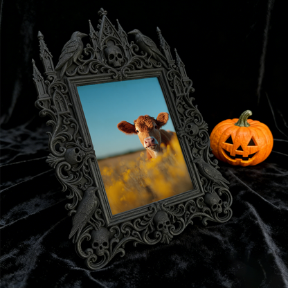 Rare Gothic Dark-style Photo Frame | Vampire LARP Weapon Craft Shop Decor, Photo Ornament, Dual-use Display, Realistic Waterproof Frame