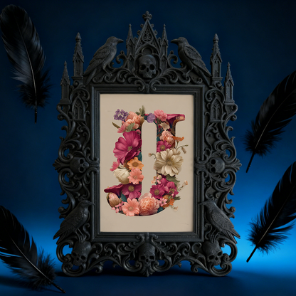Sleek Gothic Dark-style Photo Frame | Dark Academia Notebook Shop Decor, Photo Ornament, Wall-mountable & Tabletop, Study-friendly Waterproo