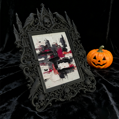 Exclusive Gothic Dark-style Photo Frame | Witchy Crystal Candle Holder Shop Decor, Photo Ornament, Dual-use Display, Sparkly Waterproof Fram