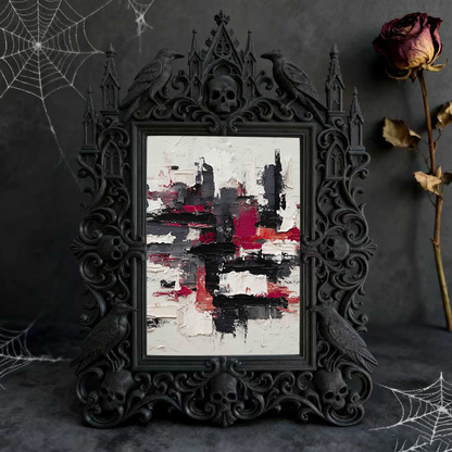 Exclusive Gothic Dark-style Photo Frame | Witchy Crystal Candle Holder Shop Decor, Photo Ornament, Dual-use Display, Sparkly Waterproof Fram