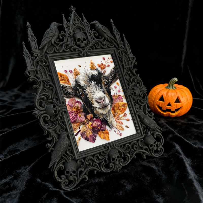 Sleek Gothic Dark-style Photo Frame | Dark Academia Art Print Shop Decor, Photo Ornament, Wall-mountable & Tabletop, Artistic Waterproof Fra