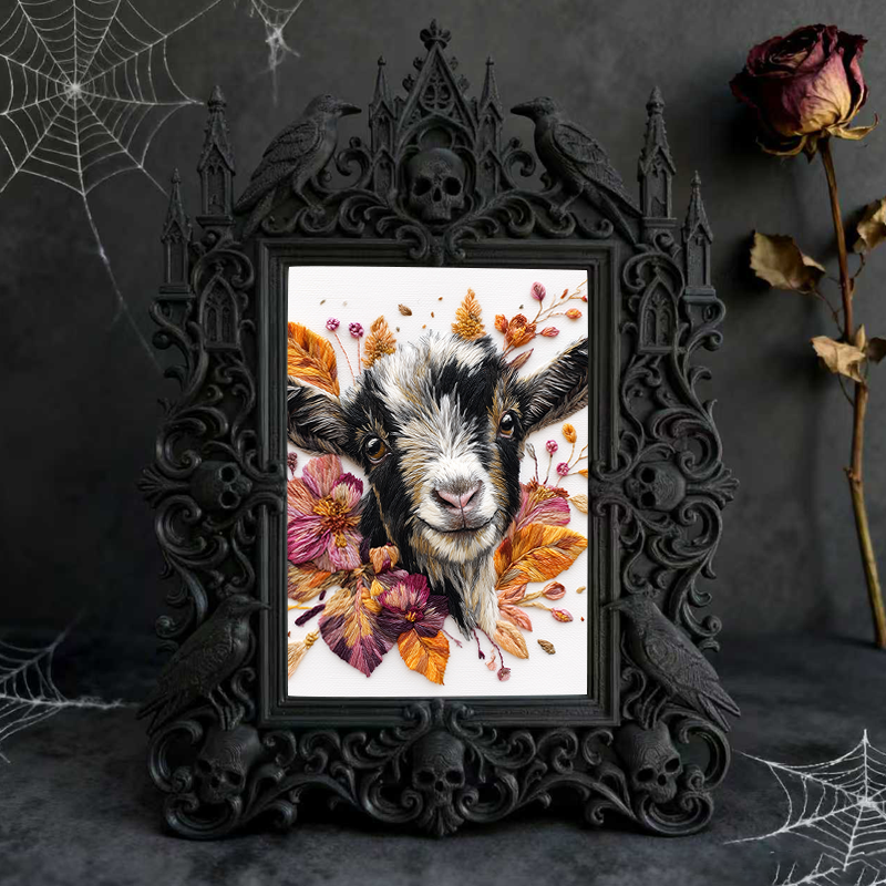 Sleek Gothic Dark-style Photo Frame | Dark Academia Art Print Shop Decor, Photo Ornament, Wall-mountable & Tabletop, Artistic Waterproof Fra