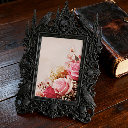 Exclusive Gothic Dark-style Photo Frame | Witchy Tarot Reading Party Decor, Photo Ornament, Dual-use Display, Mystic Waterproof Frame