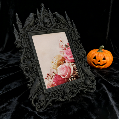 Exclusive Gothic Dark-style Photo Frame | Witchy Tarot Reading Party Decor, Photo Ornament, Dual-use Display, Mystic Waterproof Frame