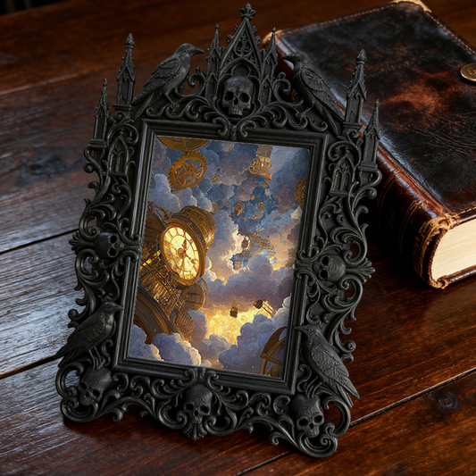 Must-have Gothic Dark-style Photo Frame | Ghost Tour Guide Office Decor, Photo Ornament, Wall/Table Dual-use, Professional Waterproof Frame
