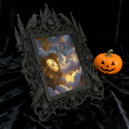 Must-have Gothic Dark-style Photo Frame | Ghost Tour Guide Office Decor, Photo Ornament, Wall/Table Dual-use, Professional Waterproof Frame