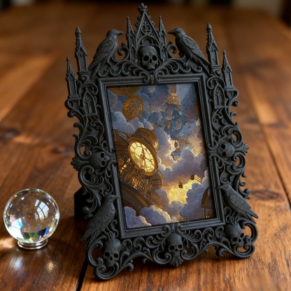 Must-have Gothic Dark-style Photo Frame | Ghost Tour Guide Office Decor, Photo Ornament, Wall/Table Dual-use, Professional Waterproof Frame