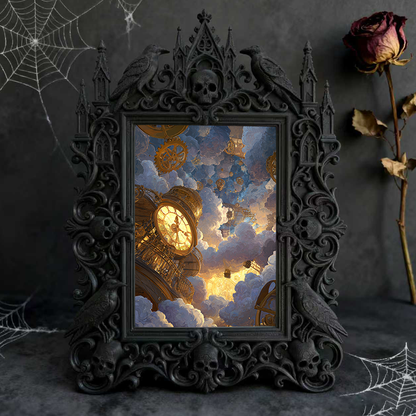 Must-have Gothic Dark-style Photo Frame | Ghost Tour Guide Office Decor, Photo Ornament, Wall/Table Dual-use, Professional Waterproof Frame