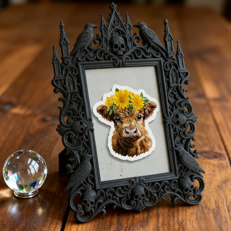 Sleek Gothic Dark-style Photo Frame | Gothic Themed Patio Decor, Photo Ornament, Dual-use Display, Outdoor Waterproof Frame