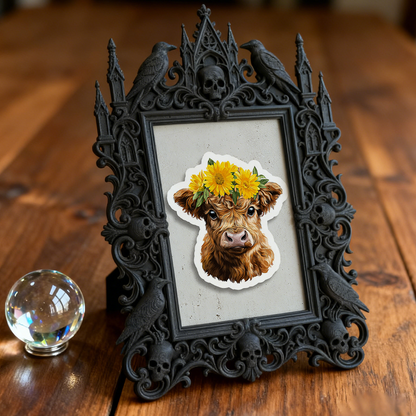 Sleek Gothic Dark-style Photo Frame | Gothic Themed Patio Decor, Photo Ornament, Dual-use Display, Outdoor Waterproof Frame
