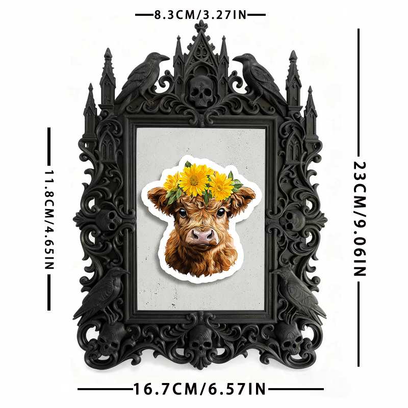 Sleek Gothic Dark-style Photo Frame | Gothic Themed Patio Decor, Photo Ornament, Dual-use Display, Outdoor Waterproof Frame