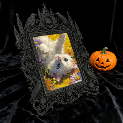 Rare Gothic Dark-style Photo Frame | Werewolf Themed Outdoor Camping Gear Shop Decor, Photo Ornament, Wall-mountable & Tabletop, Rustic Fram