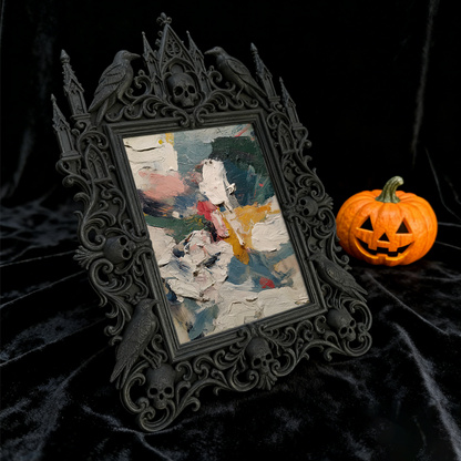 Bold Gothic Dark-style Photo Frame | Dark Calligraphy Ink Stone Shop Decor, Photo Ornament, Wall/Table Dual-use, Stain-resistant Frame