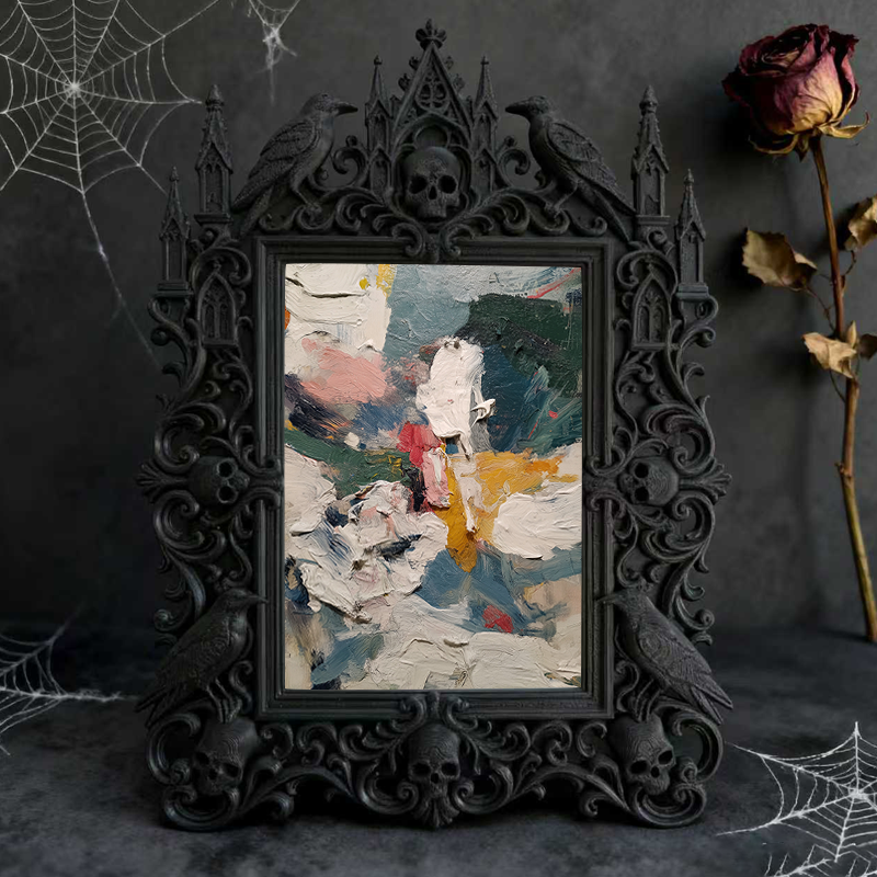 Bold Gothic Dark-style Photo Frame | Dark Calligraphy Ink Stone Shop Decor, Photo Ornament, Wall/Table Dual-use, Stain-resistant Frame
