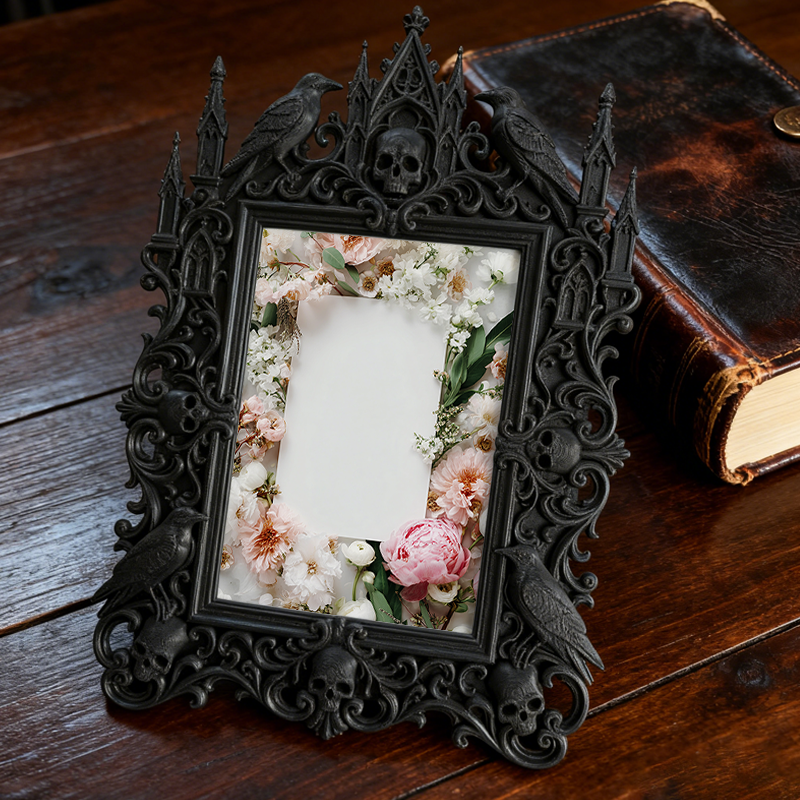 Unique Gothic Dark-style Photo Frame | Witchy Herbal Tincture Bottling Shop Decor, Photo Ornament, Dual-use Display, Heat-resistant Frame