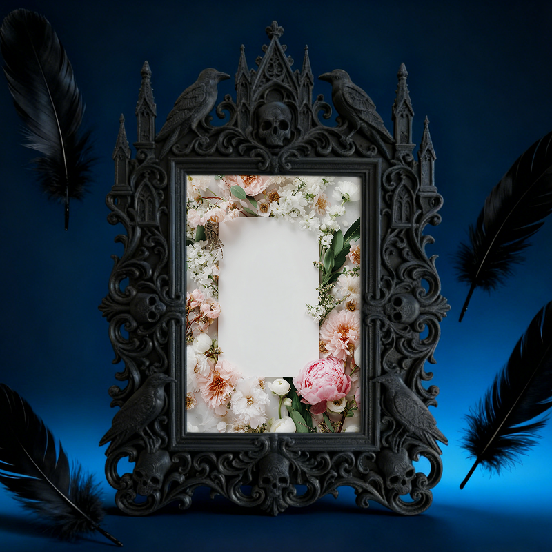 Unique Gothic Dark-style Photo Frame | Witchy Herbal Tincture Bottling Shop Decor, Photo Ornament, Dual-use Display, Heat-resistant Frame