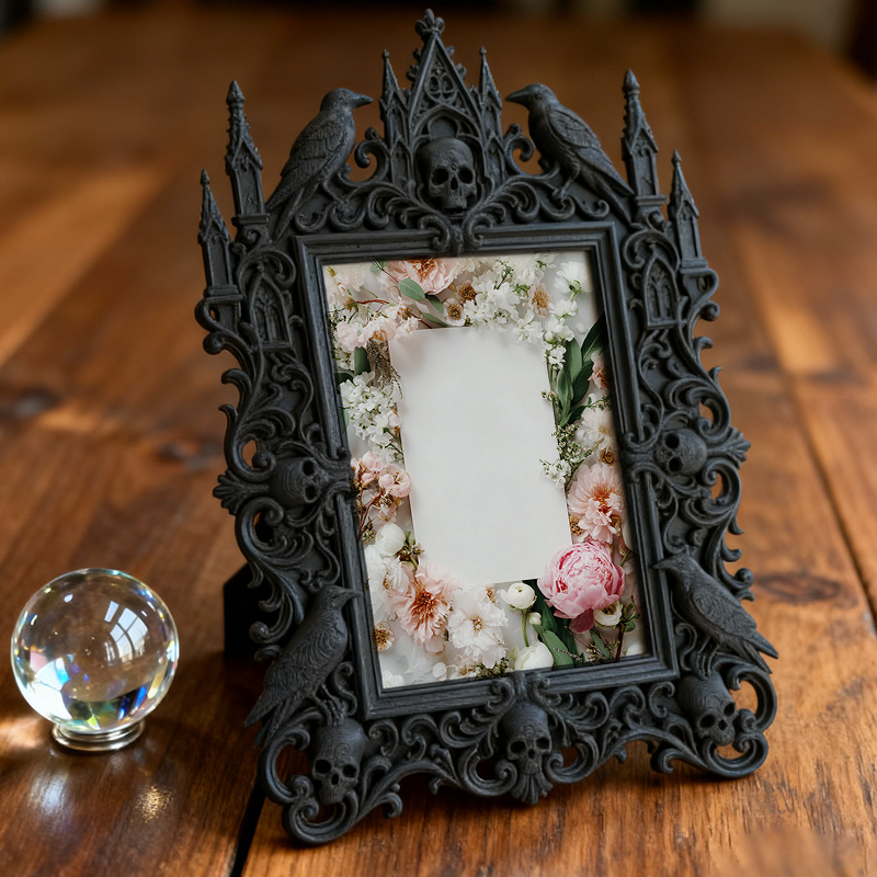 Unique Gothic Dark-style Photo Frame | Witchy Herbal Tincture Bottling Shop Decor, Photo Ornament, Dual-use Display, Heat-resistant Frame