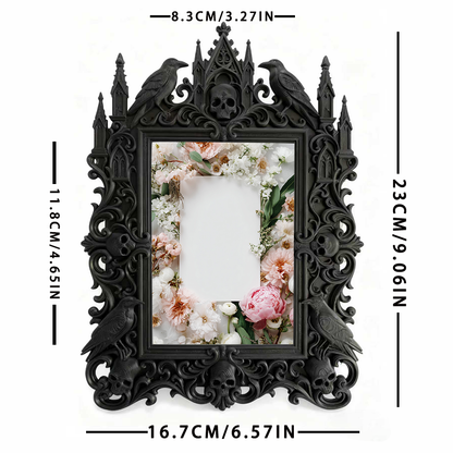 Unique Gothic Dark-style Photo Frame | Witchy Herbal Tincture Bottling Shop Decor, Photo Ornament, Dual-use Display, Heat-resistant Frame