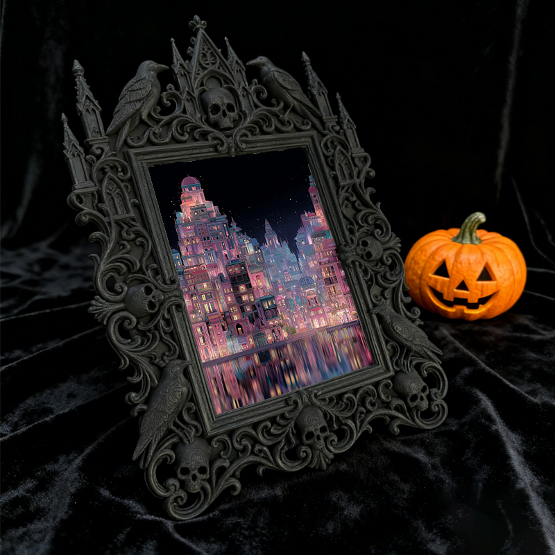 Edgy Gothic Dark-style Photo Frame | Gothic Tattoo Aftercare Product Shop Decor, Photo Ornament, Wall-mountable & Tabletop, Practical Frame