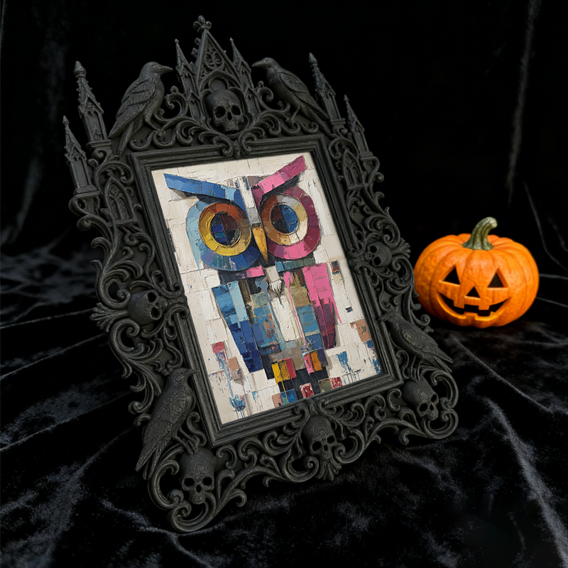 Bold Gothic Dark-style Photo Frame | Gothic Handmade Skincare Lab Decor, Photo Ornament, Dual-use Display, Non-toxic Frame