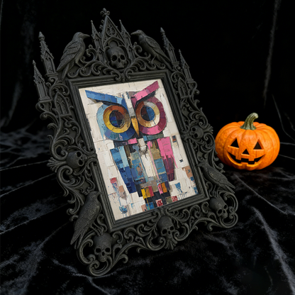 Bold Gothic Dark-style Photo Frame | Gothic Handmade Skincare Lab Decor, Photo Ornament, Dual-use Display, Non-toxic Frame