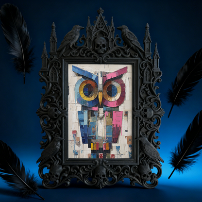 Bold Gothic Dark-style Photo Frame | Gothic Handmade Skincare Lab Decor, Photo Ornament, Dual-use Display, Non-toxic Frame