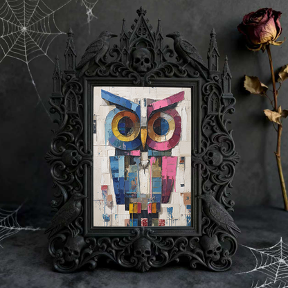 Bold Gothic Dark-style Photo Frame | Gothic Handmade Skincare Lab Decor, Photo Ornament, Dual-use Display, Non-toxic Frame