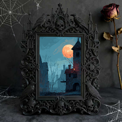 Edgy Gothic Dark-style Photo Frame | Gothic Basement Home Theater Decor, Photo Ornament, Wall/Table Dual-use, Moisture-proof Frame