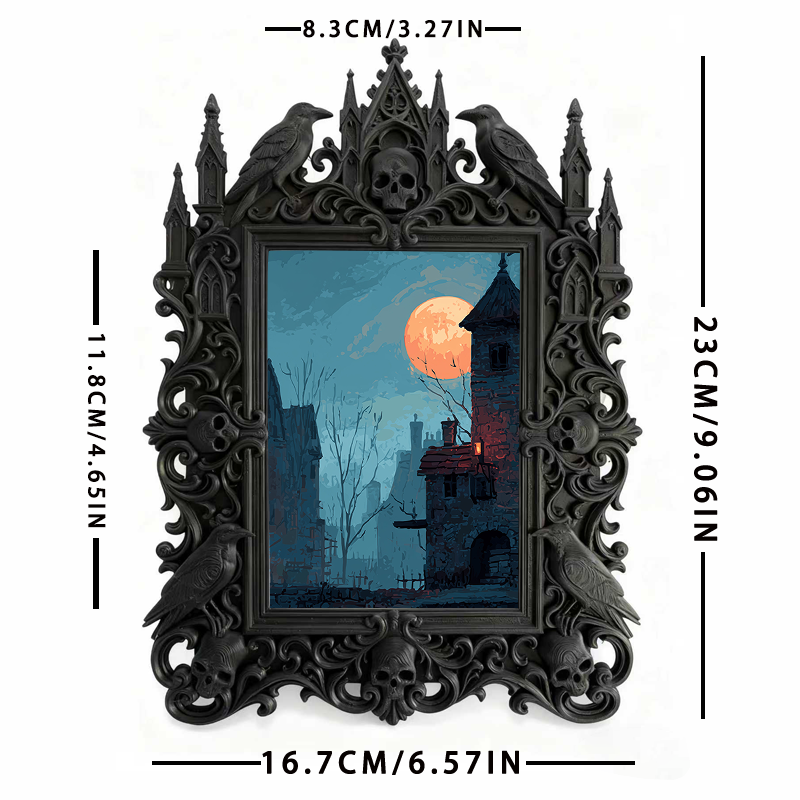 Edgy Gothic Dark-style Photo Frame | Gothic Basement Home Theater Decor, Photo Ornament, Wall/Table Dual-use, Moisture-proof Frame