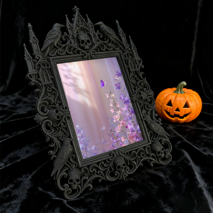Unique Gothic Dark-style Photo Frame | Witchy Spell Jar Storage Shelf Decor, Photo Ornament, Dual-use Display, Sturdy Frame