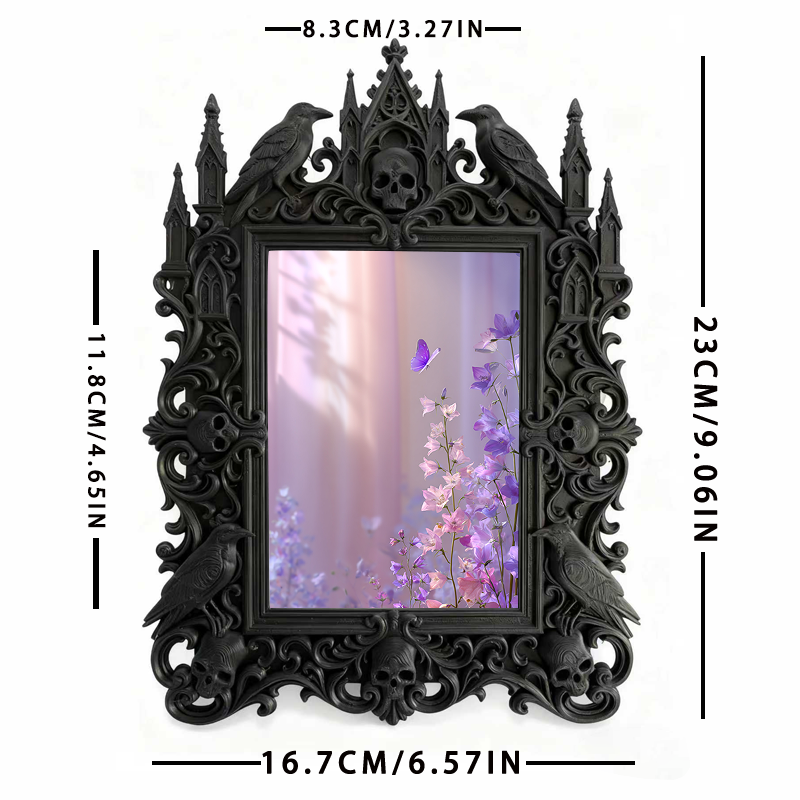 Unique Gothic Dark-style Photo Frame | Witchy Spell Jar Storage Shelf Decor, Photo Ornament, Dual-use Display, Sturdy Frame