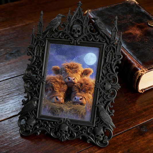 Edgy Gothic Dark-style Photo Frame | Gothic Vintage Film Camera Shop Decor, Photo Ornament, Wall/Table Dual-use, Nostalgic Frame