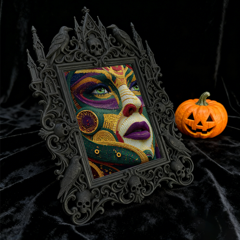 Rare Gothic Dark-style Photo Frame | Dark Fairy Tale Pop-up Book Shop Decor, Photo Ornament, Wall-mountable & Tabletop, Whimsical Frame