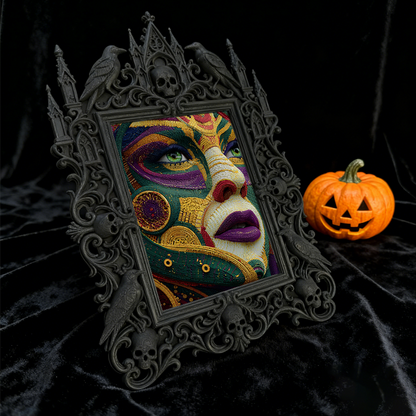 Rare Gothic Dark-style Photo Frame | Dark Fairy Tale Pop-up Book Shop Decor, Photo Ornament, Wall-mountable & Tabletop, Whimsical Frame