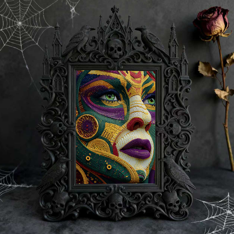 Rare Gothic Dark-style Photo Frame | Dark Fairy Tale Pop-up Book Shop Decor, Photo Ornament, Wall-mountable & Tabletop, Whimsical Frame