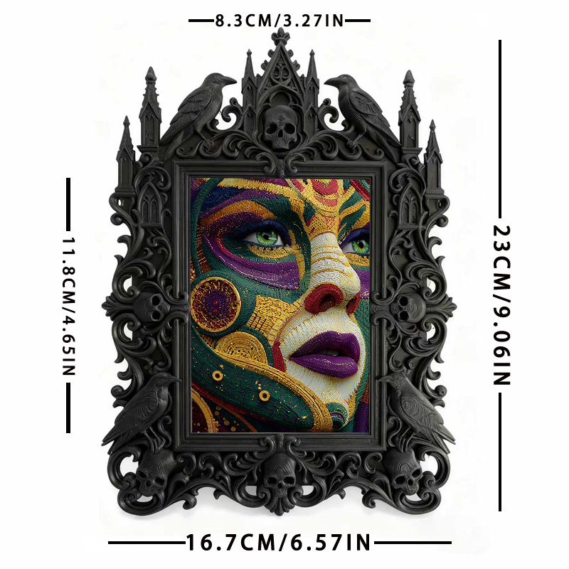 Rare Gothic Dark-style Photo Frame | Dark Fairy Tale Pop-up Book Shop Decor, Photo Ornament, Wall-mountable & Tabletop, Whimsical Frame