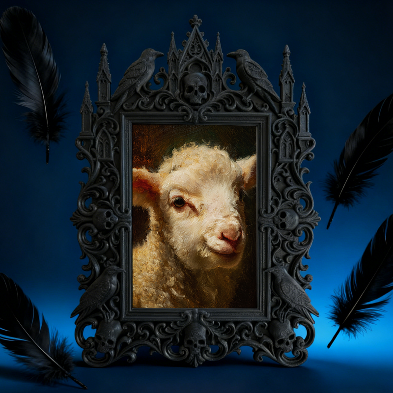Bold Gothic Dark-style Photo Frame | Gothic Natural Soap Making Studio Decor, Photo Ornament, Dual-use Display, Clean Frame