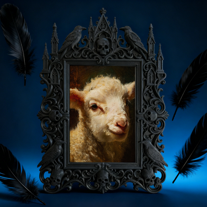 Bold Gothic Dark-style Photo Frame | Gothic Natural Soap Making Studio Decor, Photo Ornament, Dual-use Display, Clean Frame