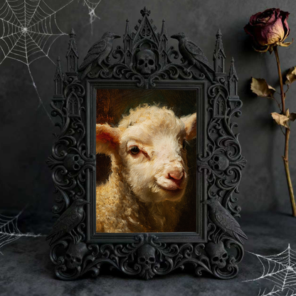 Bold Gothic Dark-style Photo Frame | Gothic Natural Soap Making Studio Decor, Photo Ornament, Dual-use Display, Clean Frame