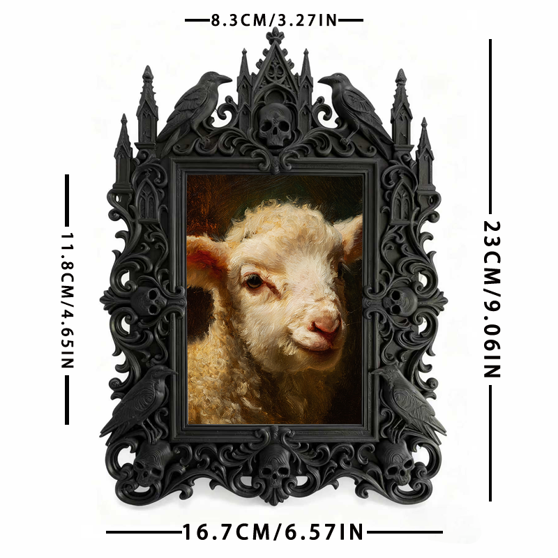 Bold Gothic Dark-style Photo Frame | Gothic Natural Soap Making Studio Decor, Photo Ornament, Dual-use Display, Clean Frame