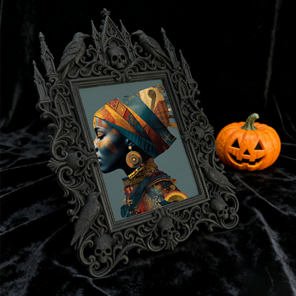 Unique Gothic Dark-style Photo Frame | Witchy Herbal Bath Bomb Shop Decor, Photo Ornament, Wall-mountable & Tabletop, Relaxing Frame