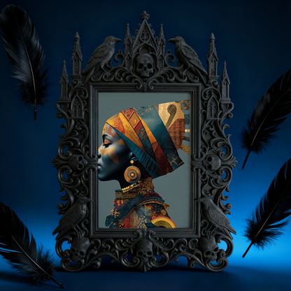 Unique Gothic Dark-style Photo Frame | Witchy Herbal Bath Bomb Shop Decor, Photo Ornament, Wall-mountable & Tabletop, Relaxing Frame