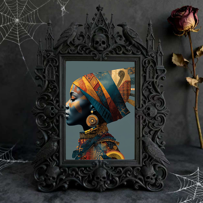 Unique Gothic Dark-style Photo Frame | Witchy Herbal Bath Bomb Shop Decor, Photo Ornament, Wall-mountable & Tabletop, Relaxing Frame