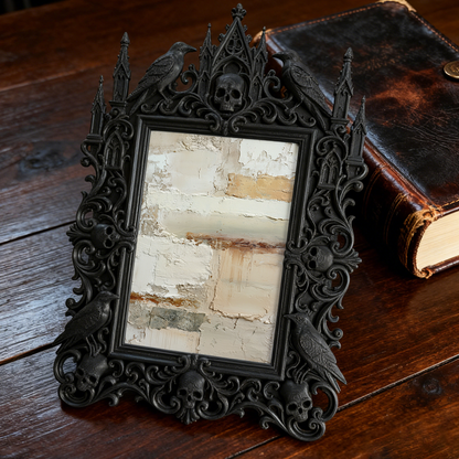 Stylish Gothic Dark-style Photo Frame | Horror Cosplay Prop 3D Printing Shop Decor, Photo Ornament, Wall-mountable & Tabletop, Creative Fram