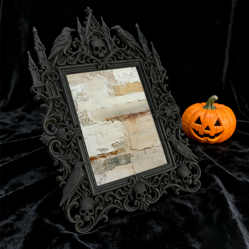 Stylish Gothic Dark-style Photo Frame | Horror Cosplay Prop 3D Printing Shop Decor, Photo Ornament, Wall-mountable & Tabletop, Creative Fram
