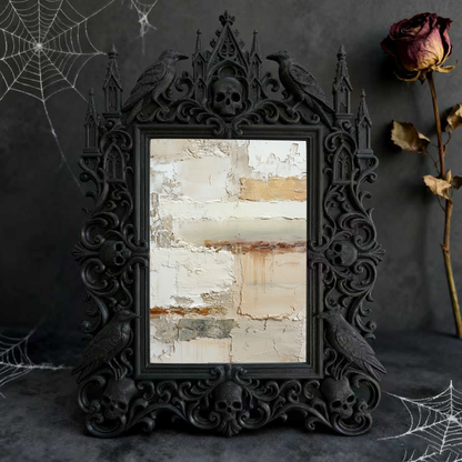 Stylish Gothic Dark-style Photo Frame | Horror Cosplay Prop 3D Printing Shop Decor, Photo Ornament, Wall-mountable & Tabletop, Creative Fram