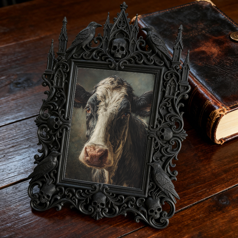 Stylish Gothic Dark-style Photo Frame | Ghost Tour Company Office Wall Decor, Photo Ornament, Wall/Table Dual-use, Professional Frame